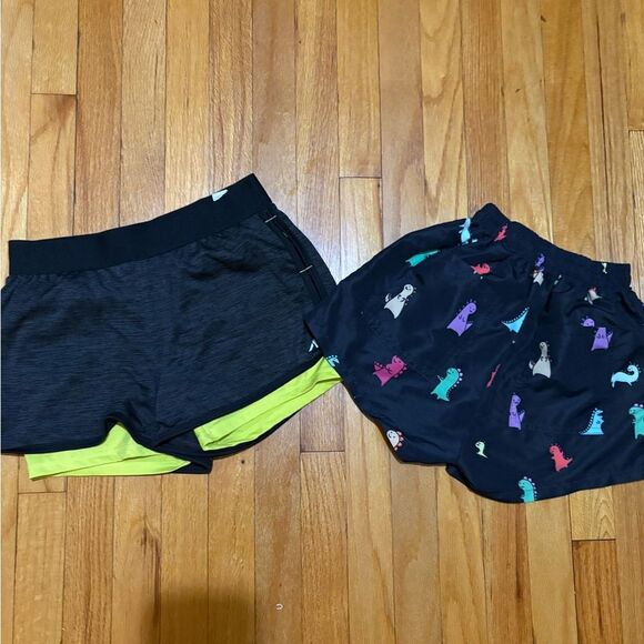 Big Kids Navy and Black Dinosaur Print Shorts - Picture 2 of 5